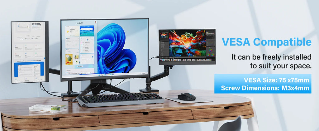 15.6" Full HD Portable Monitor - USB-C & Mini HDMI