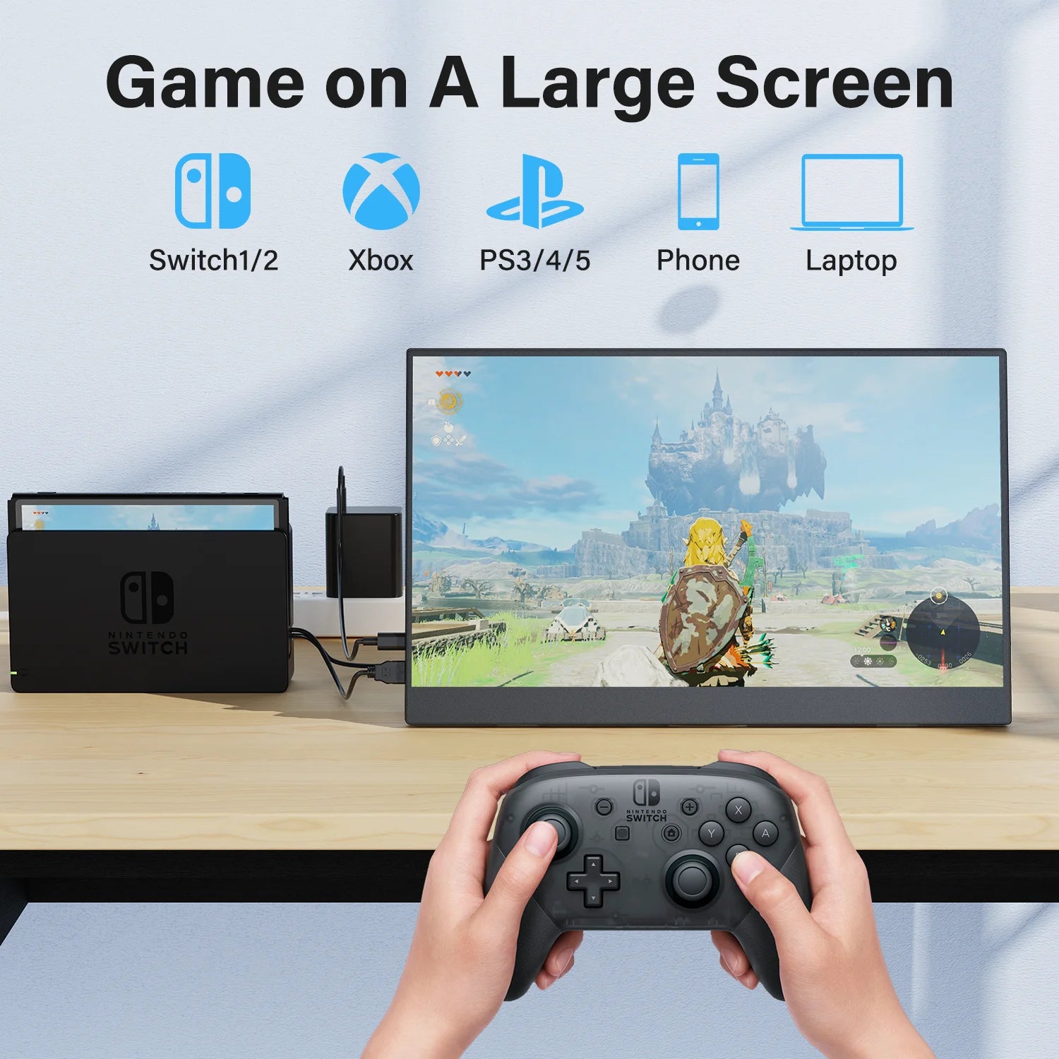15.6" Full HD Portable Monitor - USB-C & Mini HDMI