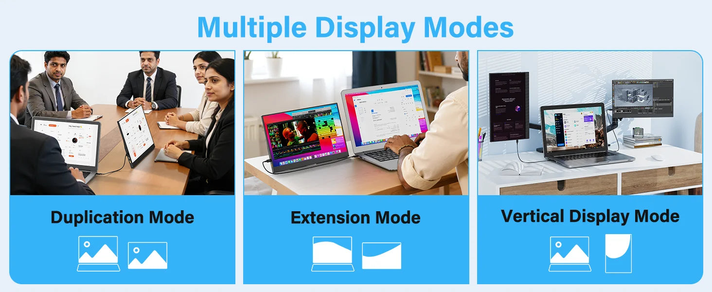 15.6" Full HD Portable Monitor - USB-C & Mini HDMI