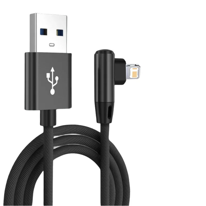 90° Fast Charging Lightning Cable (6.6 ft)
