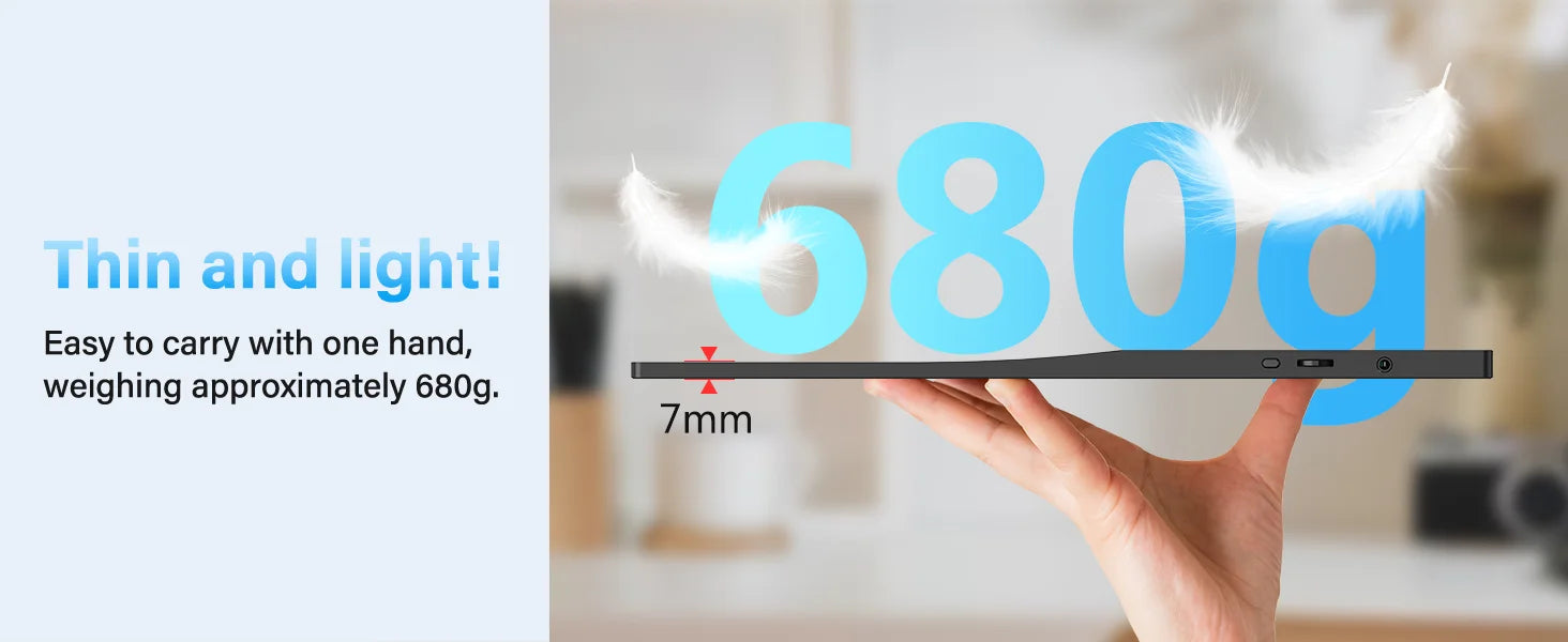 15.6" Full HD Portable Monitor - USB-C & Mini HDMI