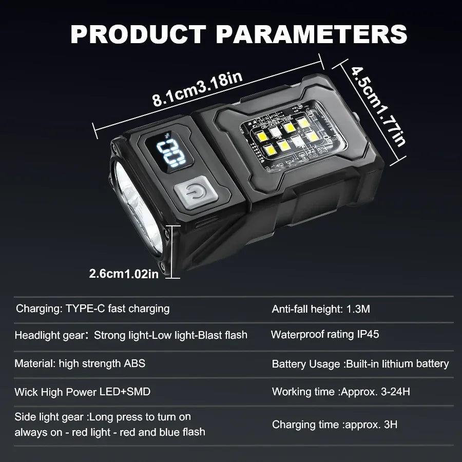 Mini Rechargeable Magnetic LED Flashlight