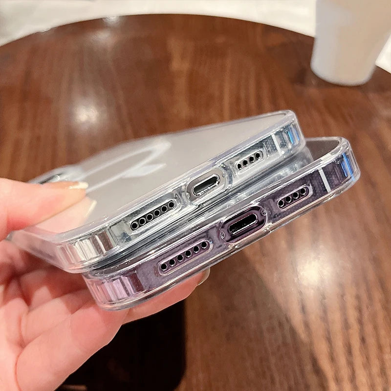 MagSafe Magnetic Clear Phone Case with Wireless Charging Ring