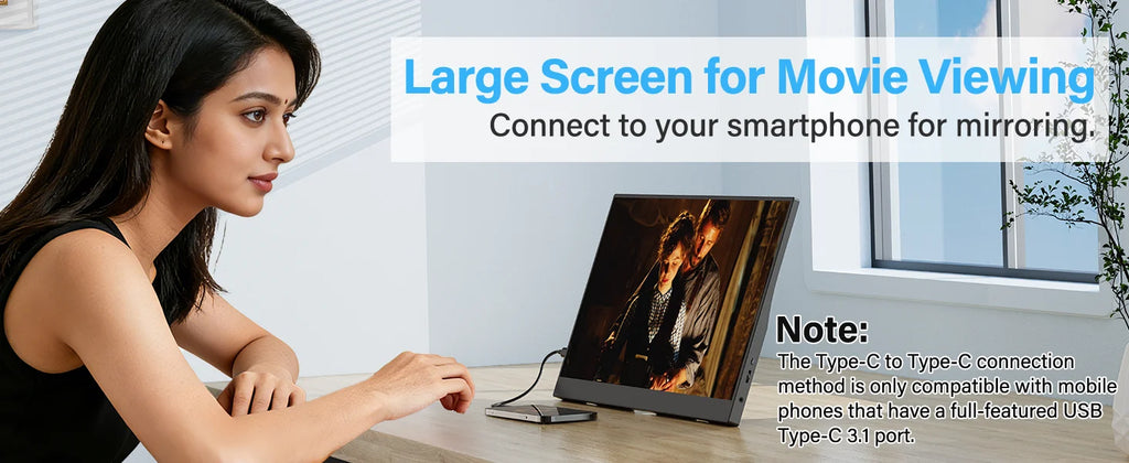 15.6" Full HD Portable Monitor - USB-C & Mini HDMI