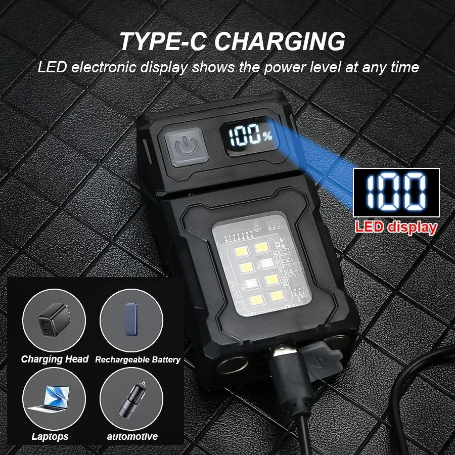 Mini Rechargeable Magnetic LED Flashlight