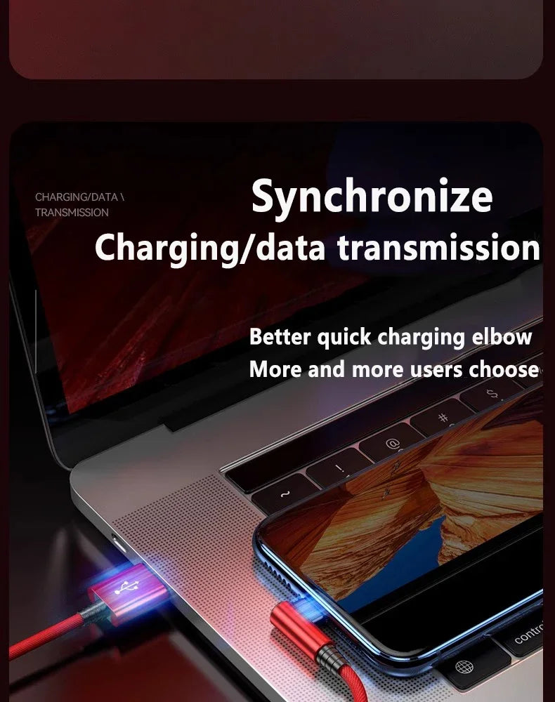 90° Fast Charging Lightning Cable (6.6 ft)