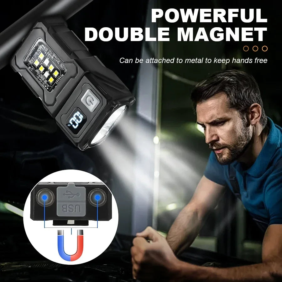 Mini Rechargeable Magnetic LED Flashlight